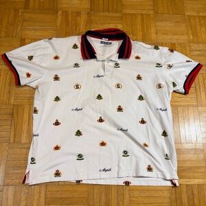 Staple Pigeon Brand All Over Embroidered Polo
